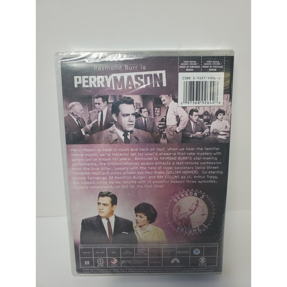 Perry Mason - The Complete Third Season - Volume One DVD, 2008 SEALED - Picture 2 of 8